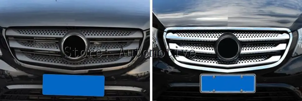 Лояльности 7 шт. ABS хромированный автомобиль Интимные аксессуары Передняя решетка крышки Накладка для Mercedes-Benz Vito Авто styilng