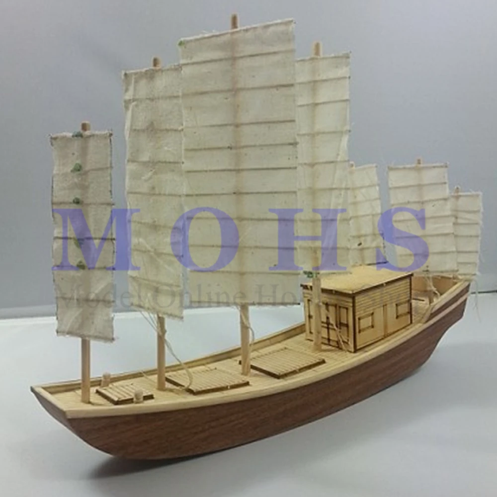 

Chinese Ancient Classical Wooden Scale Model Ship SEVEN FANS Assembly Wooden Sailing Boat Model Scale Wooden Model Ship Kits