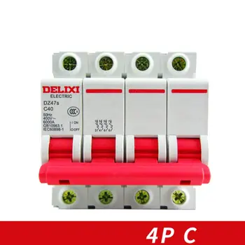 

Miniature Circuit breaker Air switch DZ47S DELIXI MCB 4Pole "C" Curvers 10A-63A 10A 16A 20A 25A 32A 40A 50A 63A