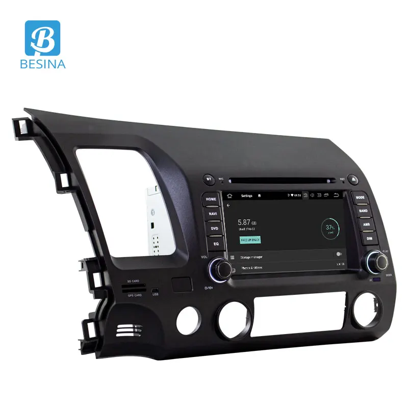 Perfect Besina Android 9.0 Car DVD Player For HONDA CIVIC 2006-2008 2009 2010 2011 Multimedia GPS Navigation Stereo 2 Din Car Radio WIFI 2