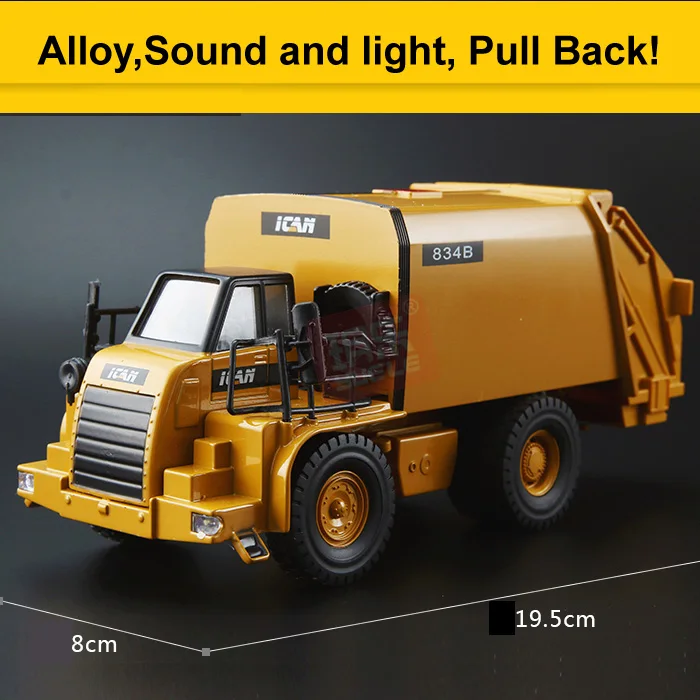 

Sound and Light Version Garbage Truck toy Models Alloy Materials Handling Vehicles Clean Sanitation Trucks Car Toy