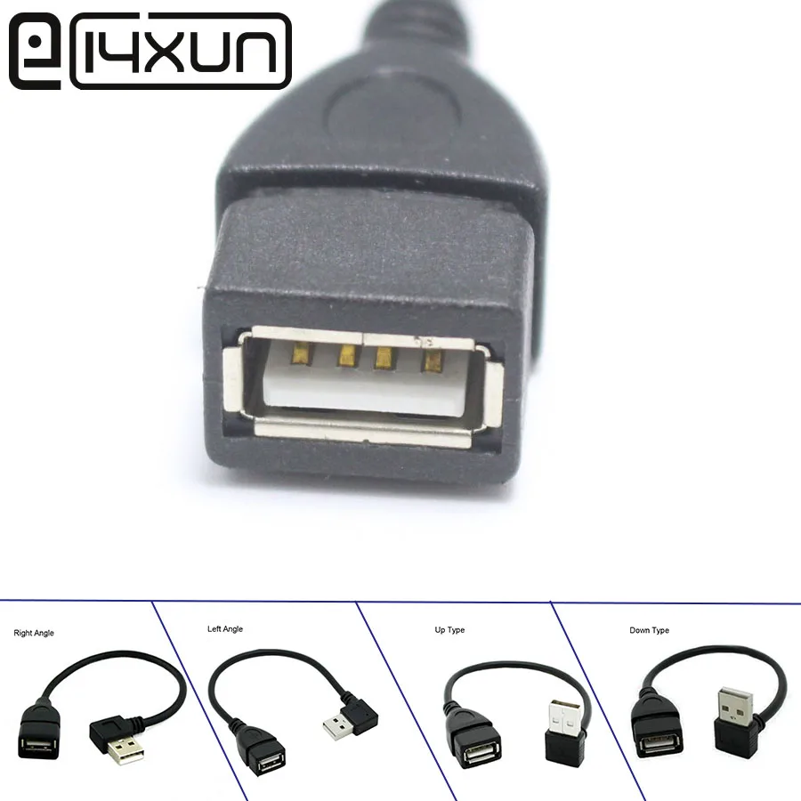 1pcs USB 2.0 AF Male Plug to Female jack with 20cm Wire DC Power Cable Charger Extension Cord Connector 90 180 degrees | Обустройство