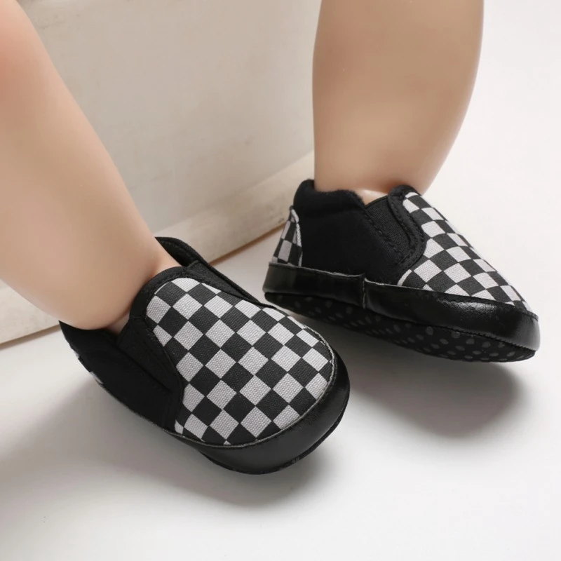 

2019 Kids Boys Casual Classic Color Matching Plaid Print Sneakers Anti-Slip Shoes Soft Bottom Toddler Sneakers First Walkers
