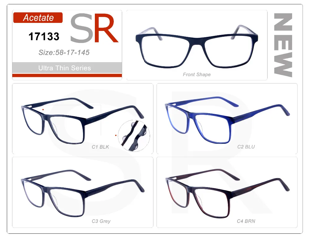 

Eye wonder Wholesale Men's Handsome Square Frames Glasses Large Optical Frames