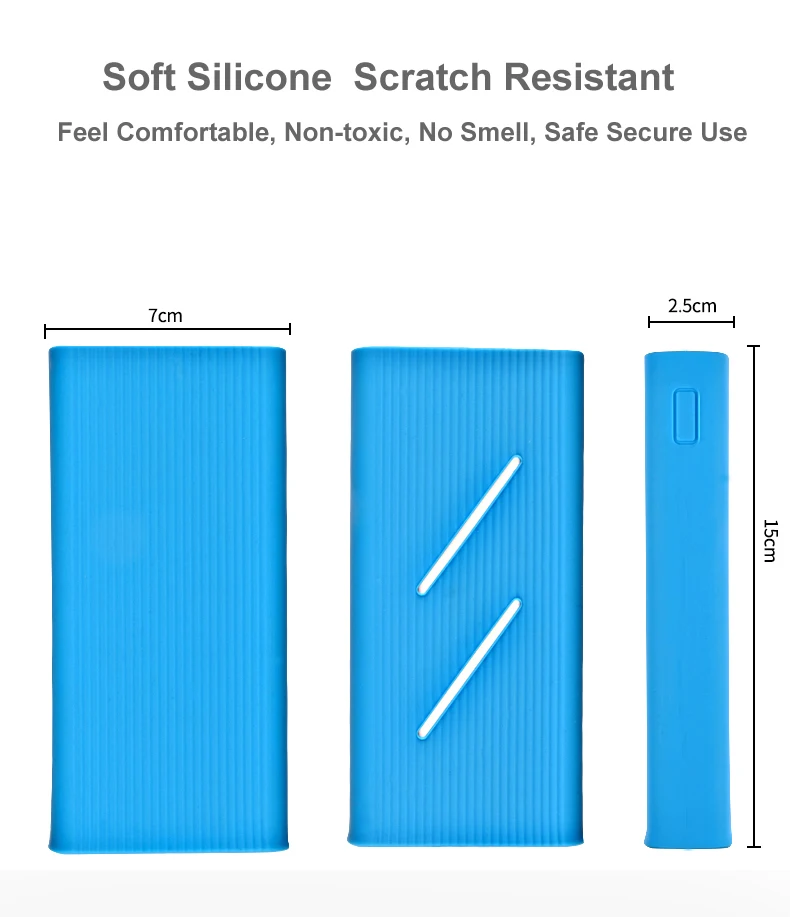 Силиконовый защитный чехол, кожный чехол для Xiao mi Xio mi 20000 мАч, Дополнительный внешний аккумулятор 2C PLM06ZM, аксессуары