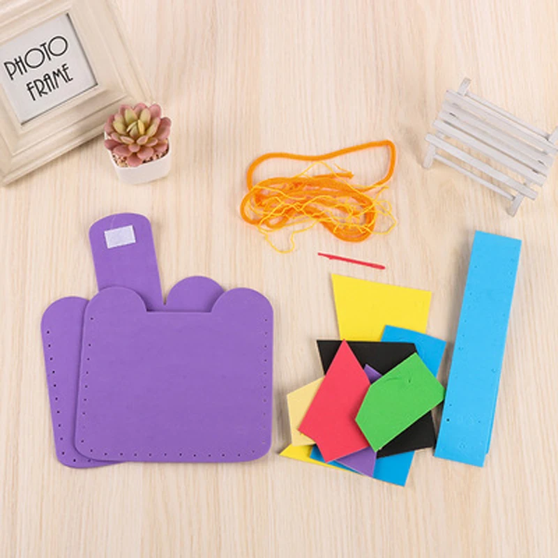 1 комплект многоцветный паззлы из ЭВА милые животные Детские сумки ручной работы поделки для детей Интерактивные, образовательные игрушки