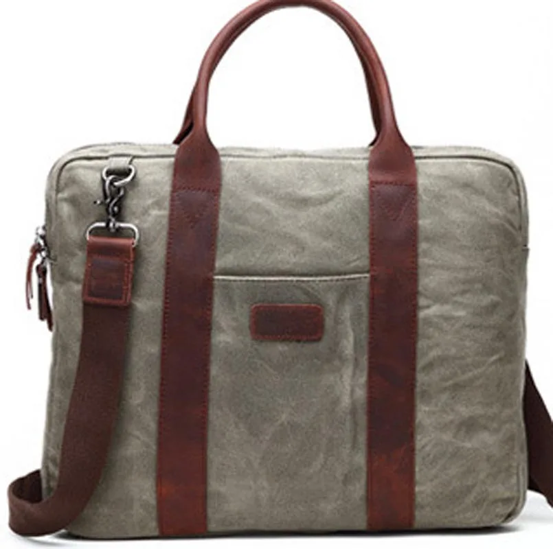 

YISHEN European And American Style Men Briefcase Waterproof Canvas Men Laptop Bags Large Capacity Casual Men Shoulder Bag MS2060