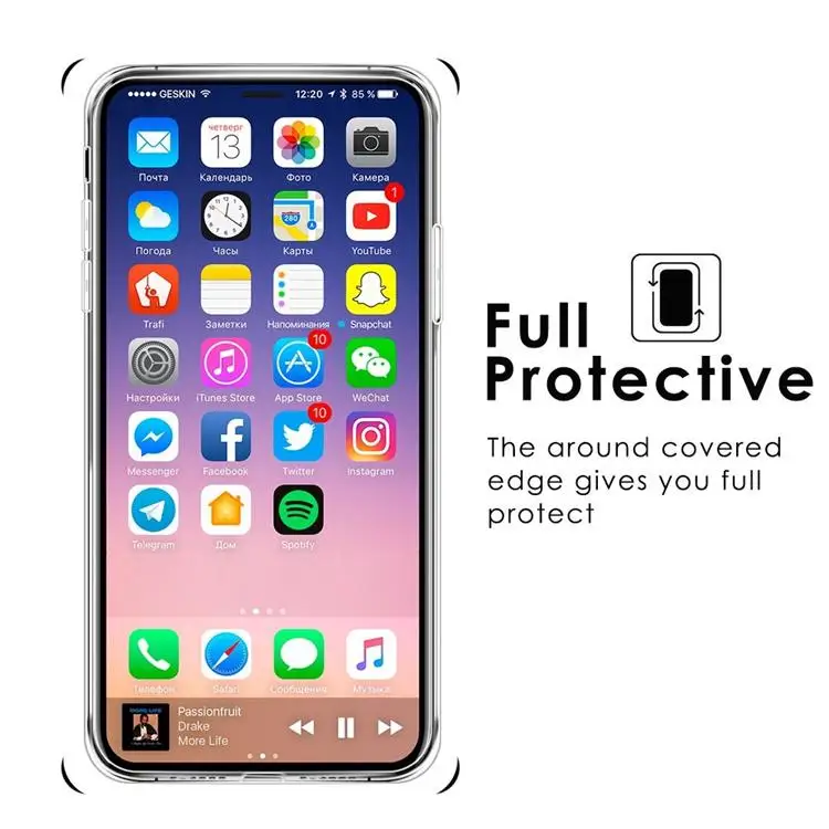 100 шт./лот 0 5 мм Кристальный гелевый Чехол для Iphone X 8 7 S8 plus Samsung S7 ультра тонкие