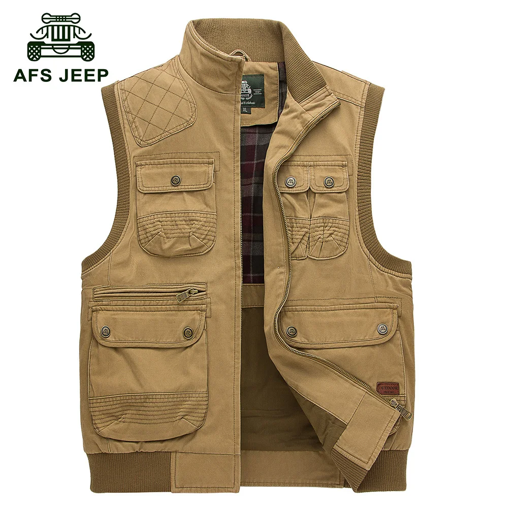 Jeep chariot 2015 Autumn Winter new men outdoor sports vest 100 cotton