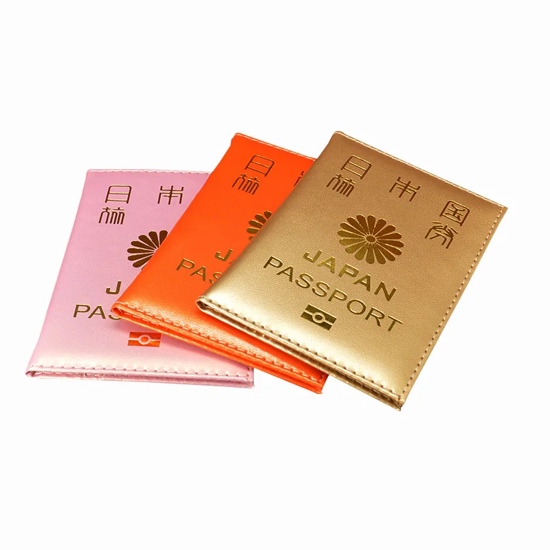 Модный японский чехол для паспорта для путешествий, милый розовый держатель для паспорта, Женский чехол для паспорта, мягкий кошелек-органайзер из искусственной кожи для путешествий