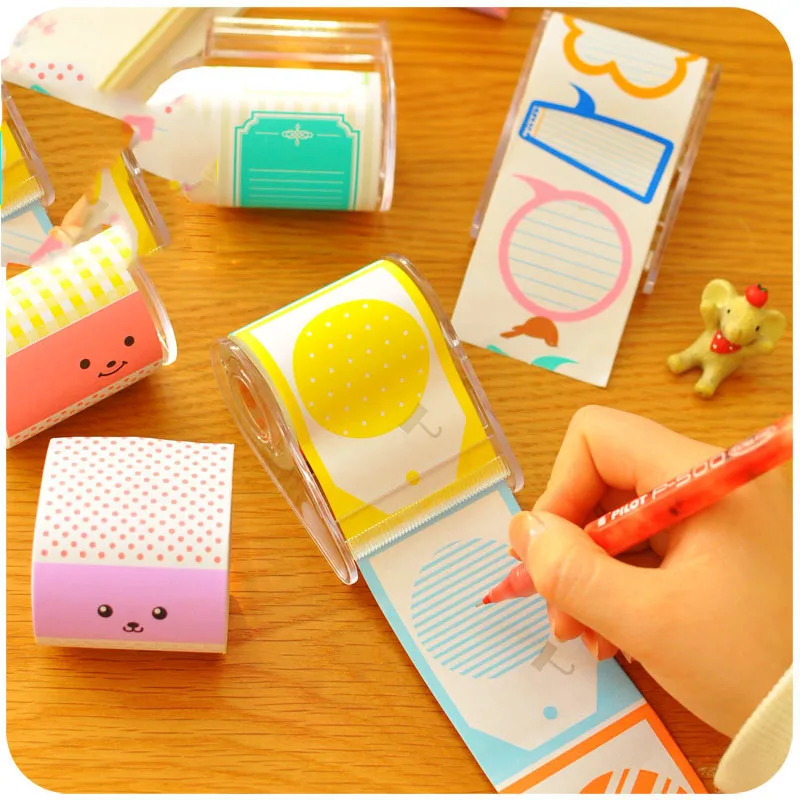 

Cute Creative Post-it Notes Can Be Torn Color Tape Message Stickers