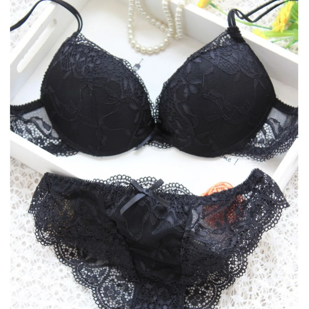 Sexy Women Push Up Bra and Panty Set Lace Floral Lingerie Brassire Sets  32/34/36 B - AliExpress
