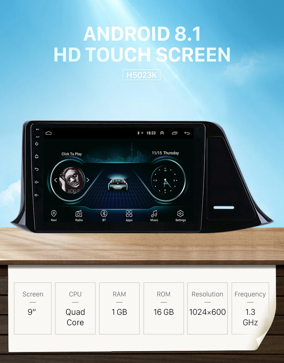 Flash Deal Seicane Android 8.1 2din Car Multimedia Player for Toyota C-HR 2016 2017 2018 GPS Navigation support 3G Mirror Link Digital TV 0