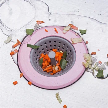 

Silicone Sink Anti-blocking Fruit Vegetable Tools Filter Kitchen Goods Water Drain Floor Cover for Kitchen Accessories Gadgets,Q