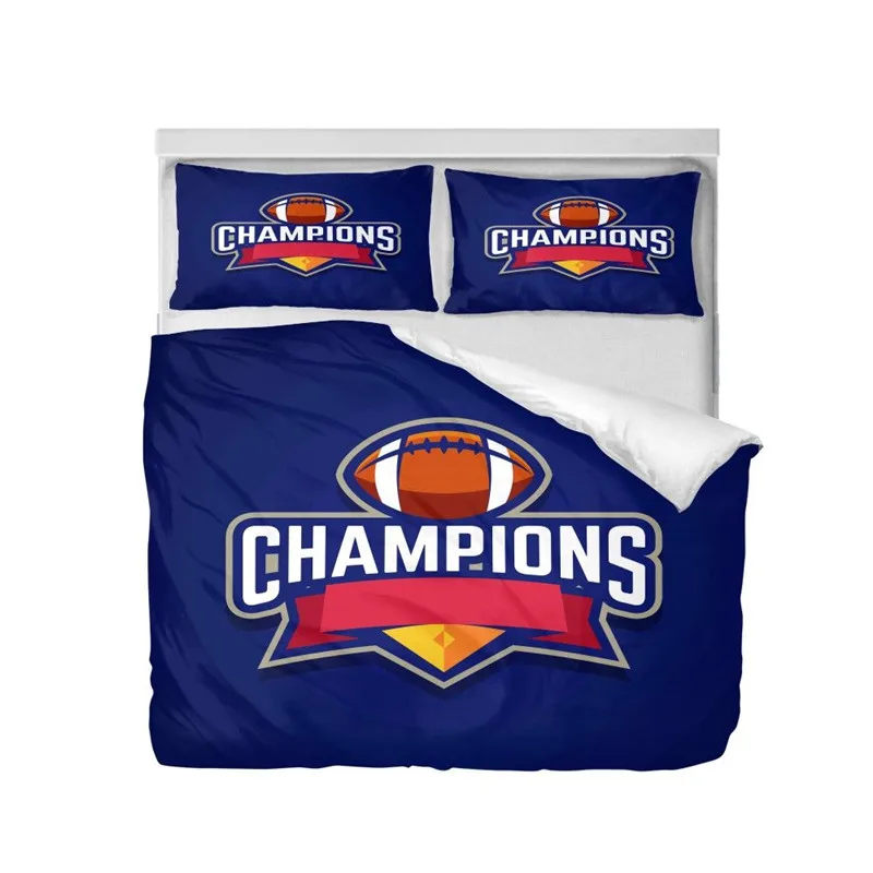 طقم سرير الأزياء بارد النار كرة السلة كرة القدم 3D الطباعة أغطية لحاف الملكة حجم مزدوج غرفة نوم الديكور طقم سرير 3 قطعة