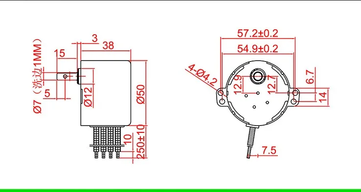 50ktyz моторный накопитель переменного тока 220V Мотор микро медленной скорости машины 10W 2,5-50 об/мин синхронный двигатель с постоянным магнитом небольшой мотор