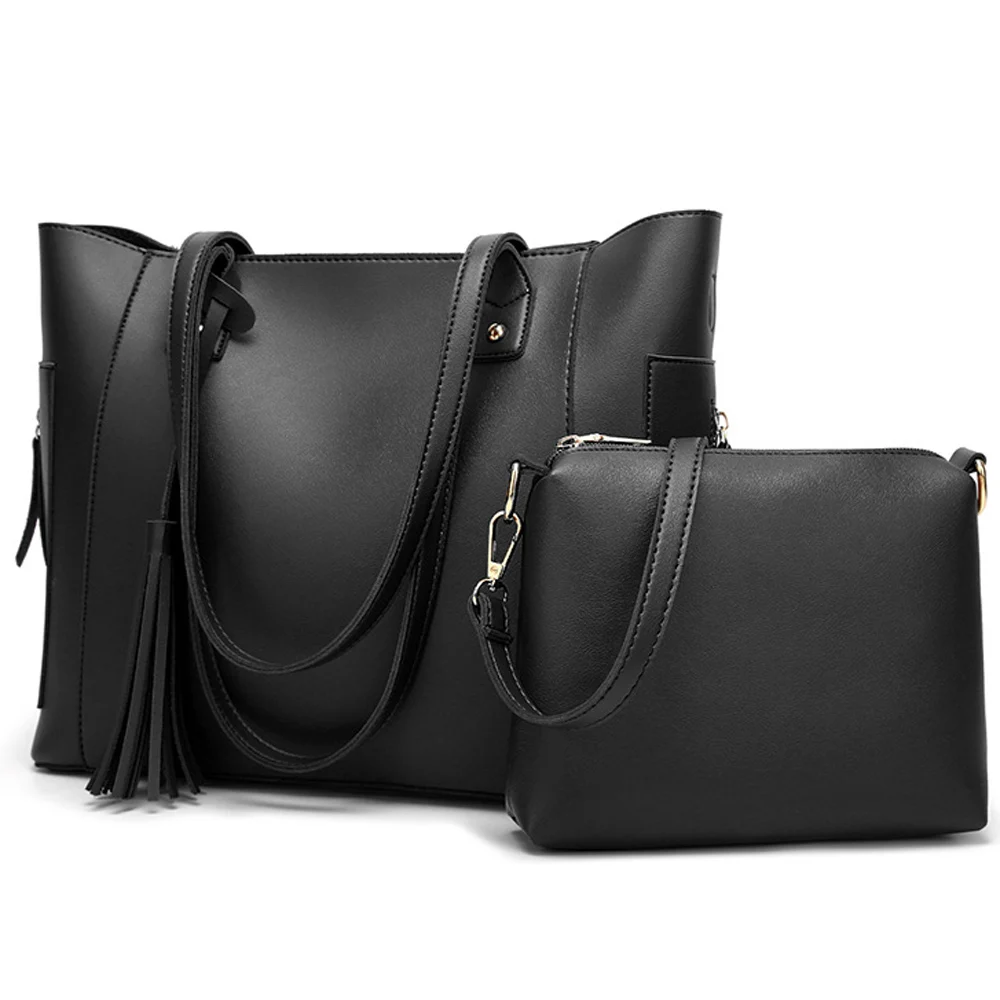 

2 PCS Women Bags Set Leather Handbag New Women Tote Bag Ladies Handbags Shoulder Bag for Women 2018 Luxury Messenger Bag