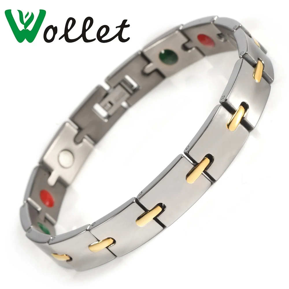 

Hot Fashion Jewelry bracelets bangles cz stone magnetic high quality titanium bracelet for women