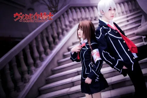 Free Shipping Kuran Yuki/Kiryu Zero Cosplay Hot Anime Vampire Knight Cosplay Costume Man Woman School Uniform Cos spider woman costume