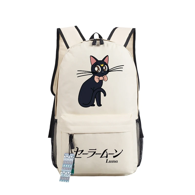  Sailor Moon Kawaii Luna Cat Women Cute Backpack Mochila Feminina Canvas School Bags Luna Laptop Bac