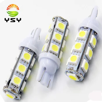 

YSY 100pcs Car Led DC 12V Light T10 5050 13 smd Super light 194 168 w5w T10 Led Parking Bulb Auto Wedge Clearance Lamp