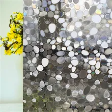 60x200 см витражная матовая пленка на окна, без клея 3D статическая цепляющаяся тонировка булыжника декоративные приватность наклейки