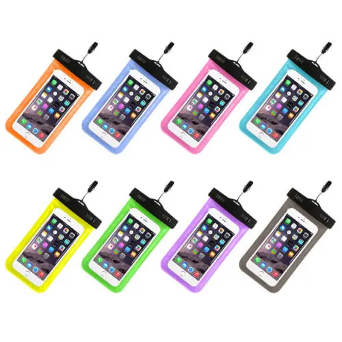 

8 Colors Universal Waterproof Pouch Cell Phones portable bag Convenient to use lightweight Useful Dropping Drop shipping