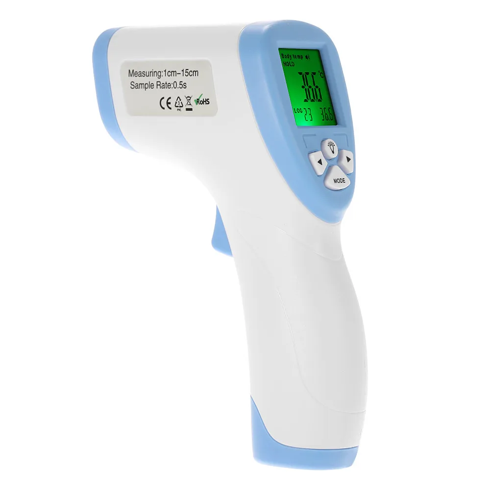 Цифровой ЖК термометр Бесконтактный ИК инфракрасный градусник поверхности тела измерения температуры Функция удержания данных