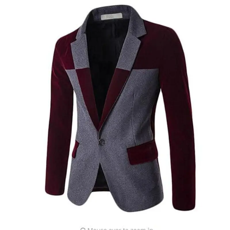 

2018 New Fashion Spring And Autumn Suits Men's Small Suit Men's Casual Stitching Suit Korean Men's Suit Jacket