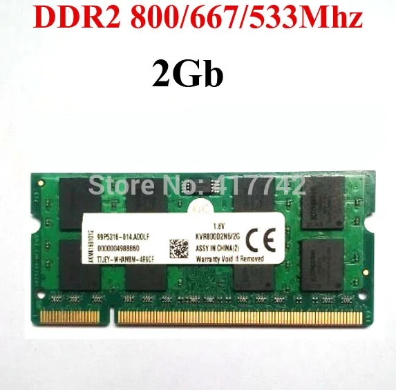 ddr2 2 Гб оперативной памяти SODIMM ноутбук 2Gb RAM DDR2 800 667 533 Mhz / DDR 2G сингл - гарантийный