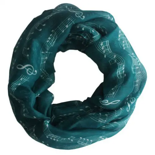 Женский музыкальный Note симпатичный длинный мягкий шифоновый шарф обертывание платок палантин шарфы Мода
