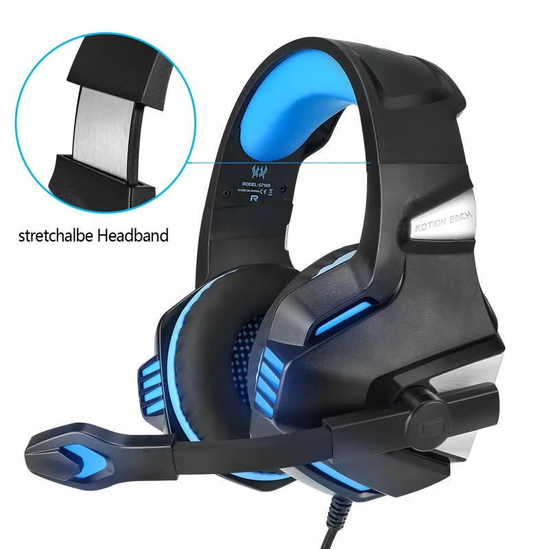 KOTION EACH G7500 игровая гарнитура наушники со светодиодным микрофоном бас для нового