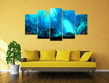 

5 Panels Canvas Painting rick and poster Wall Art Painting Modern Home Decor Picture