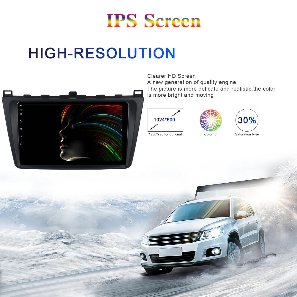 Sale Android 9.0 Car Radio 2 Din GPS Navi for Mazda 6 2008 - 2014 Mazda6 PX6 DSP IPS 4Gb+64Gb 6-Core RDS WIFI carplay Bose 4