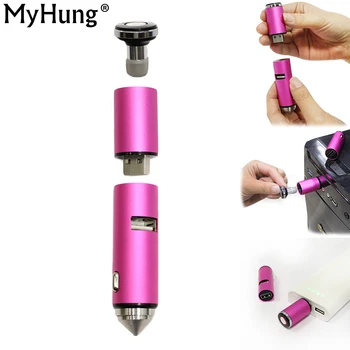 

Wireless Bluetooth Car Kit Earphone Hammer Car Charger Bluetooth Headset Car Phone Charger 2 in 1 Aluminum alloy Car Accessories