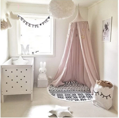 Baby Bed Curtain Children Room Decoration Crib Netting Baby Tent Cotton Hung Dome Baby Mosquito Net Photography Props