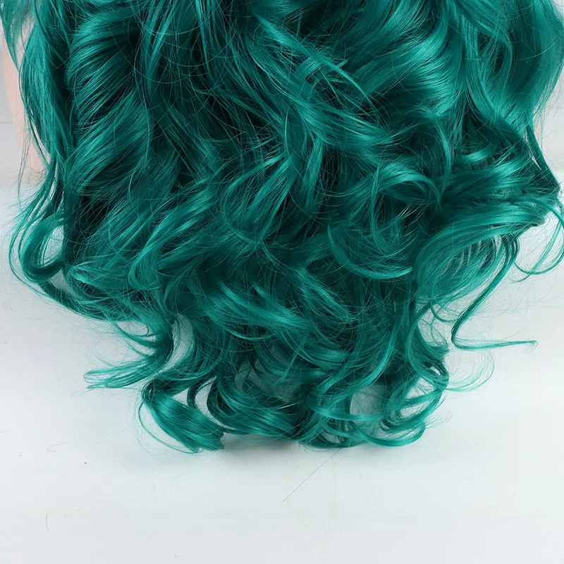 Фэнтези Красота Синий супер волнистые волосы парики длинные синие волнистые парик синтетические парики на кружеве термостойкие волокна для женщин