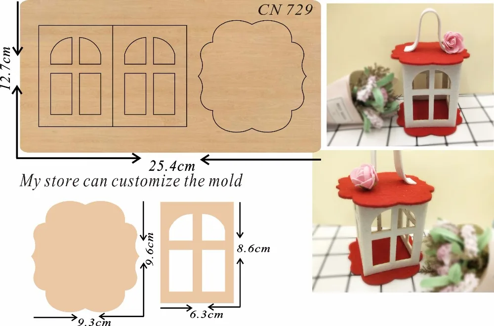 

Christmas lantern 729 die cutting & Wooden dies