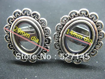 

Free Shipping 50Pcs/Lot Vintage Oval Glue On Adjustable RING Blanks Base Ring Settings