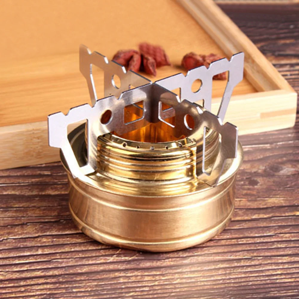 2pcs/set Portable Stainless Steel Alcohol Stove Holder Outdoor Camping Ultralight Detachable Cross Type Picnic Durable Barbecue