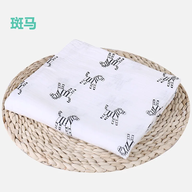 Муслиновые пеленки для новорожденных, качественные детские многофункциональные хлопковые одеяла для младенцев, 120*120 см - Цвет: ban ma
