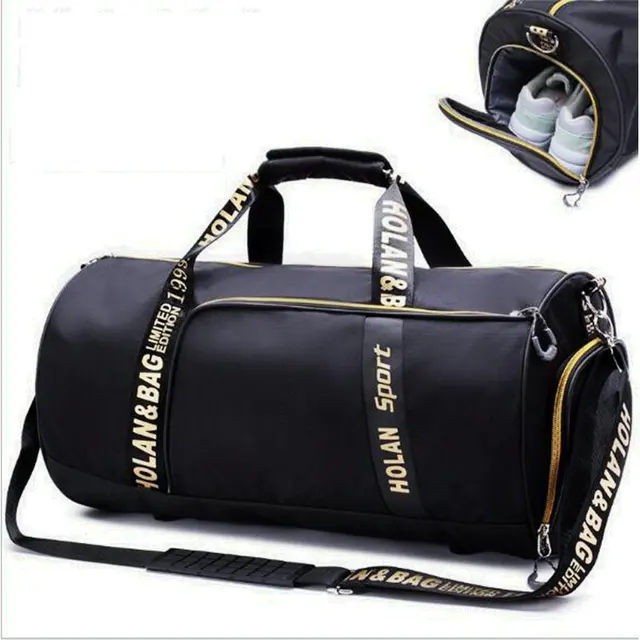 New Style Printing Gym Bags Women Men Waterproof Nylon Large New Style Printing Gym Bags Women Men Waterproof Nylon Large Capacity Travel Bag Football Storage Crossbody