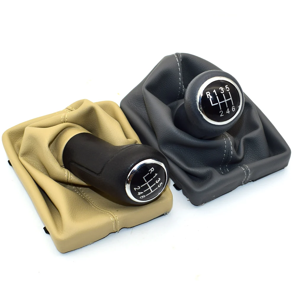 

100% New 12mm Car Manual Styling 6 Speed Leather Gaiter Boot for Audi Gear Shift Knob A6L 2005 2006 2007 2008 2009 2010 2