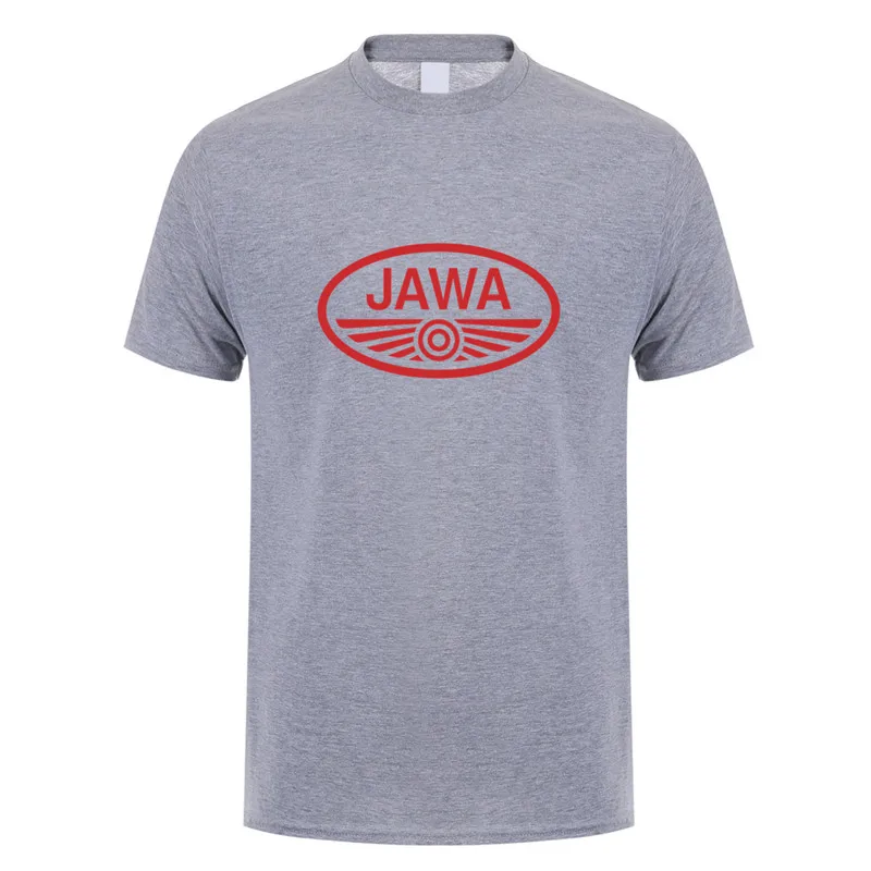 Футболка Jawa, топы, новая летняя мода, короткий рукав, хлопок, JAWA, мотоцикл, футболка, DS-067 - Цвет: sport grey