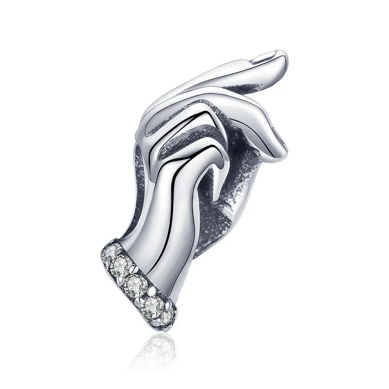 

925 Sterling Silver Charms fit Original Pandora Bracelet Palm's Warm Pendant Hand Love Beads for Women Jewelry Making