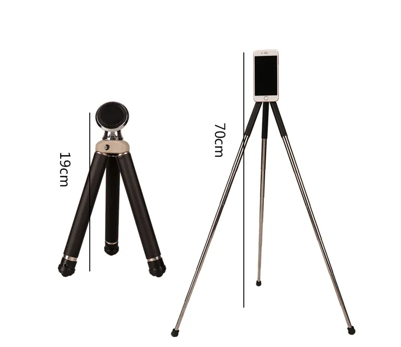 

Magnetic adsorption Cell Phone Tripod Mini Foldable Extendable 360 Rotation CD50