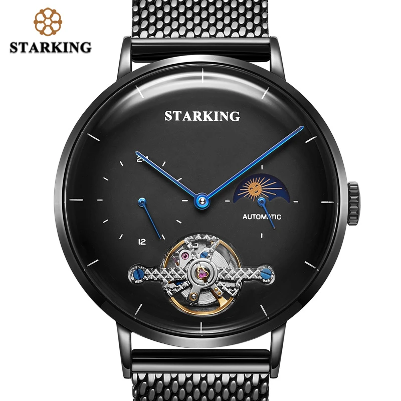 Мужские часы со стразами, черные модные деловые часы высокого качества, автоматические механические наручные часы, мужские часы, Relogio Masculino