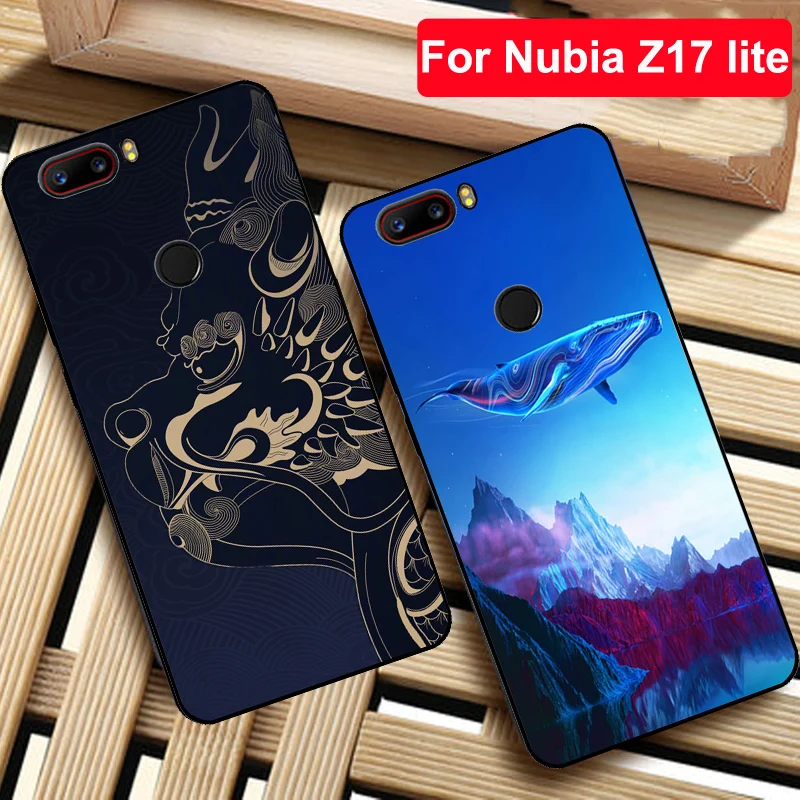 Чехол для Nubia Z17 lite Мягкая силиконовая задняя крышка из ТПУ в виде зверя Z17lite