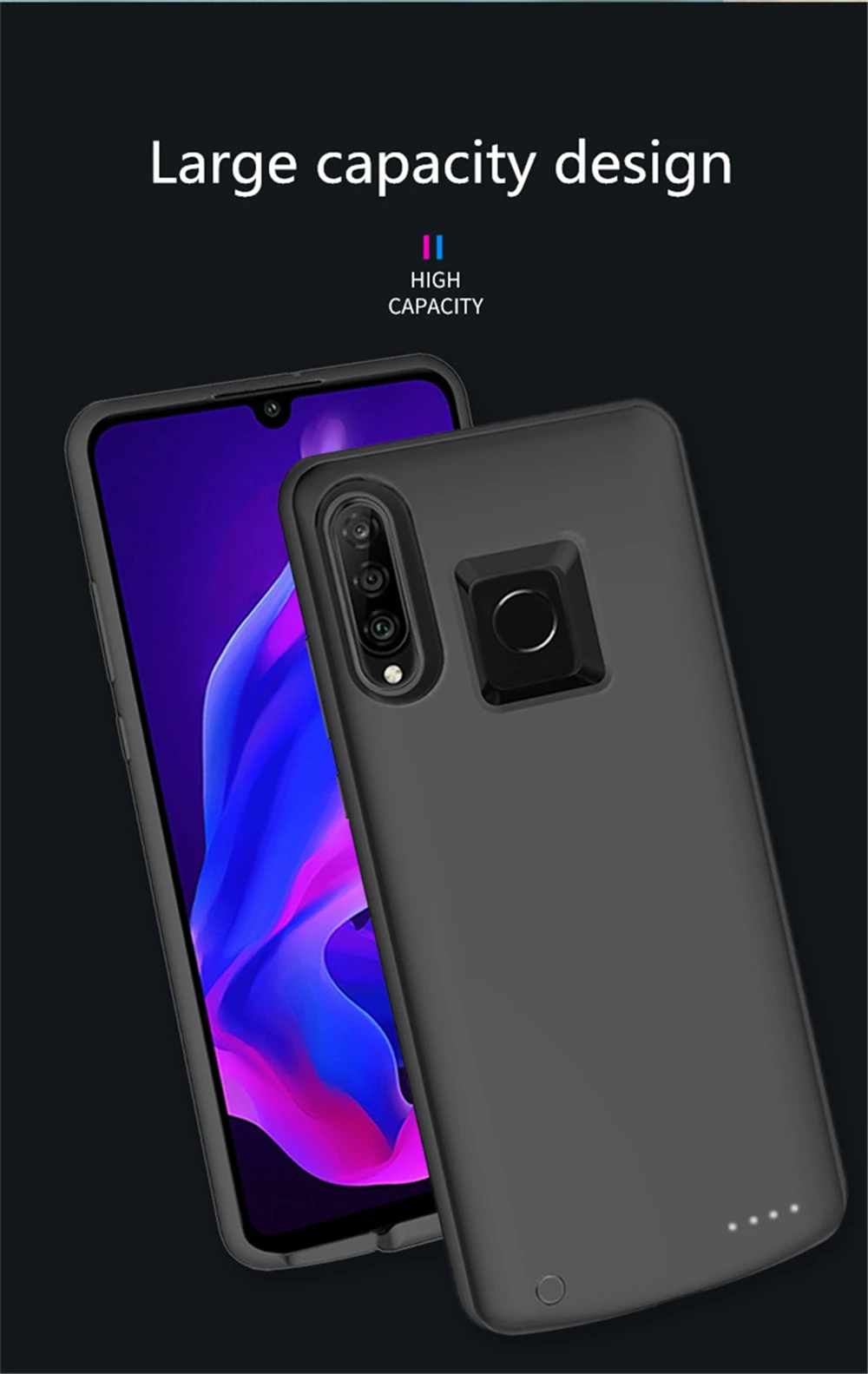 NTSPACE портативный блок питания зарядное устройство чехол для huawei Nova 4e зарядное устройство чехол 6500 мАч ультра тонкий Расширенный Аккумулятор Чехол