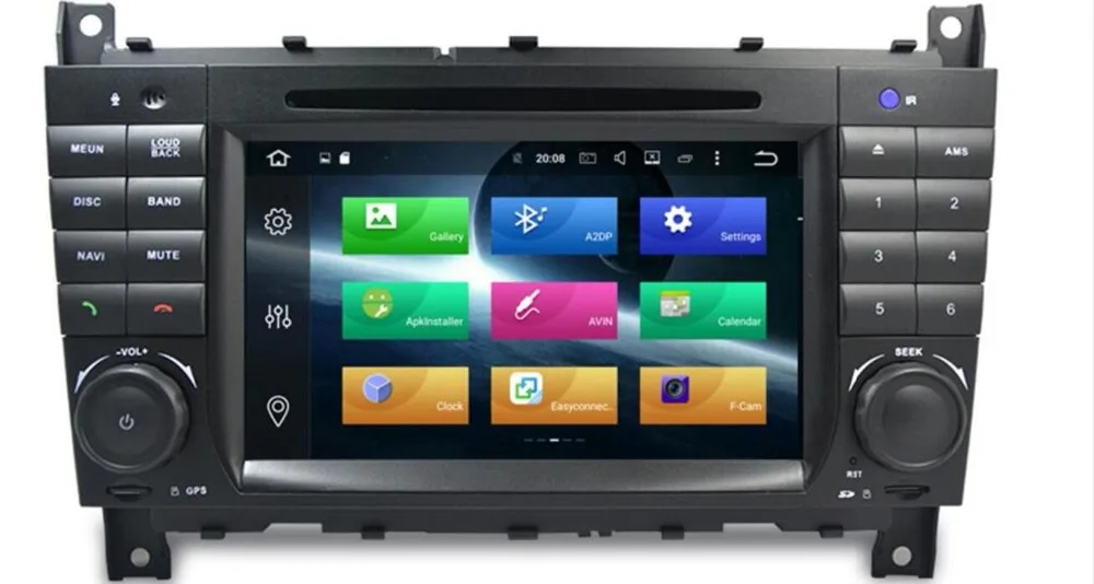 Discount 4G LTE Android 8.1 2 DIN Car DVD GPS For Mercedes/Benz W203 W209 W219 A-Class A160 C-Class C180 C200 CLK200 radio stereo PC DVD 4